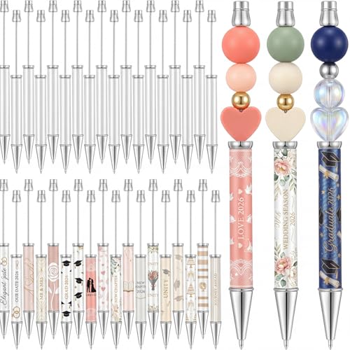 Stylos à bille en métal noir pour sublimation Lot de 36 pièces Spakon à transfert thermique