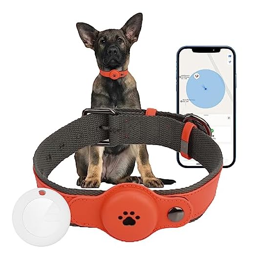 Meideli GPS Tracker for Dogs, IP67 Waterproof Location Pet Tracking Smart Collar Adjustable Dog Real-time Tracking Collar Built-in Removable Battery, Pet Activity Tracker Only for iOS