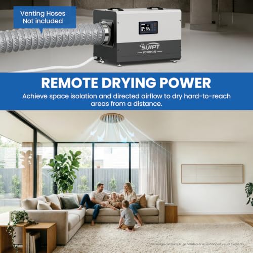 Image of 145 Pints Commercial Crawl Space Dehumidifier for Basement w /Pump & Drain