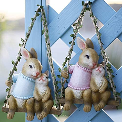 Résine animaux extérieurs lapin suspendu finition premium - 2
