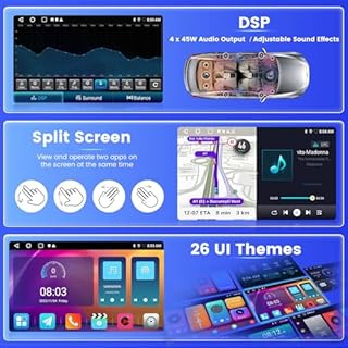Inefala 2+64G Screen for Ford Edge 2011 2012 2013 2014 2015 CarPlay Stereo Android 15 Car Radio 9" Touchscreen Android Auto Backup Camera GPS DSP 26UI