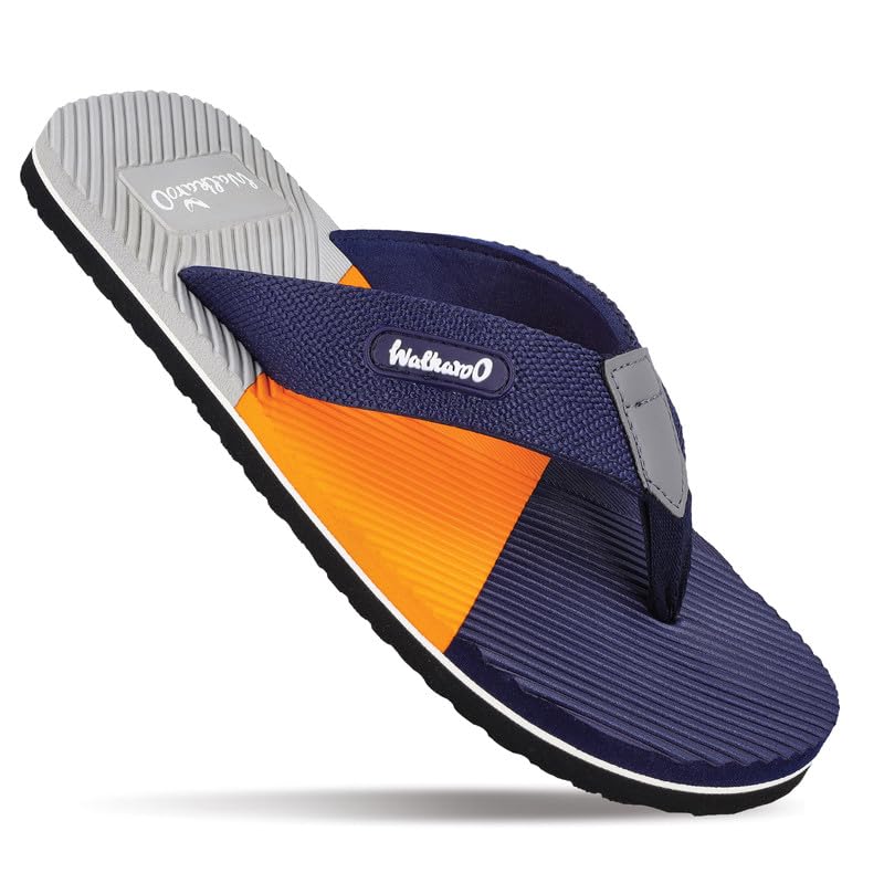 Flip-Flopz Men’s Lightweight Anti-Slip Flip Flops, Cushioned EVA Comfort Footbed, Durable Textured Strap, Quick Dry Beach & Daily Wear Slippers, FGR14001 Orange-image-29