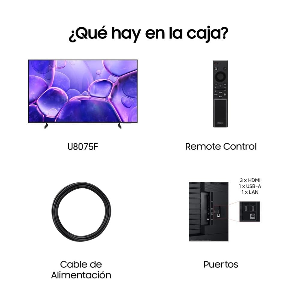 Samsung TV 43 Pulgadas Crystal UHD U8075F 4K Smart TV, Colores increíbles con Crystal Processor 4K, Escucha Todos los Altavoces con Q-Symphony, Datos protegidos Knox Security y Gaming Hub — view 9