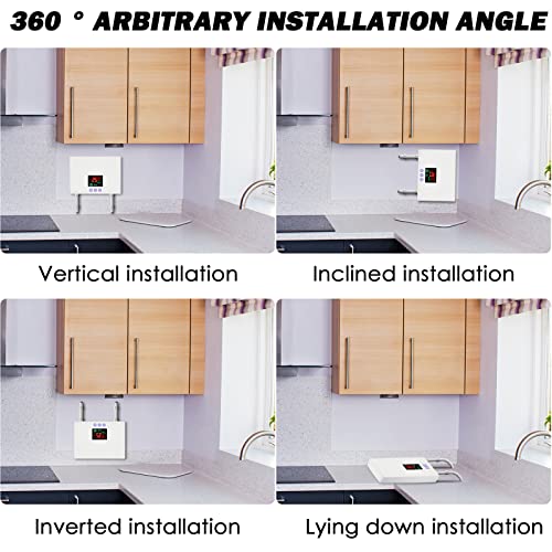 Tankless Electric Water Heater 110V 3000W Under Sink On Demand Instant Hot Water Heater for Kitchen Bathroom Washing (Black) - Image 7