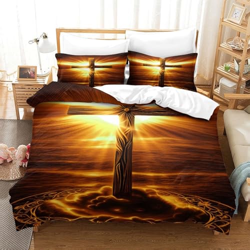 Housse de couette corbeau 220x240 parure de lit confortable microfibre 3D King - 3