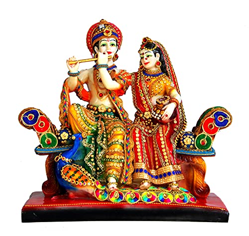 ESPLANADE Resin Radha Krishna on Sofa Murti Idol Statue Sculpture...