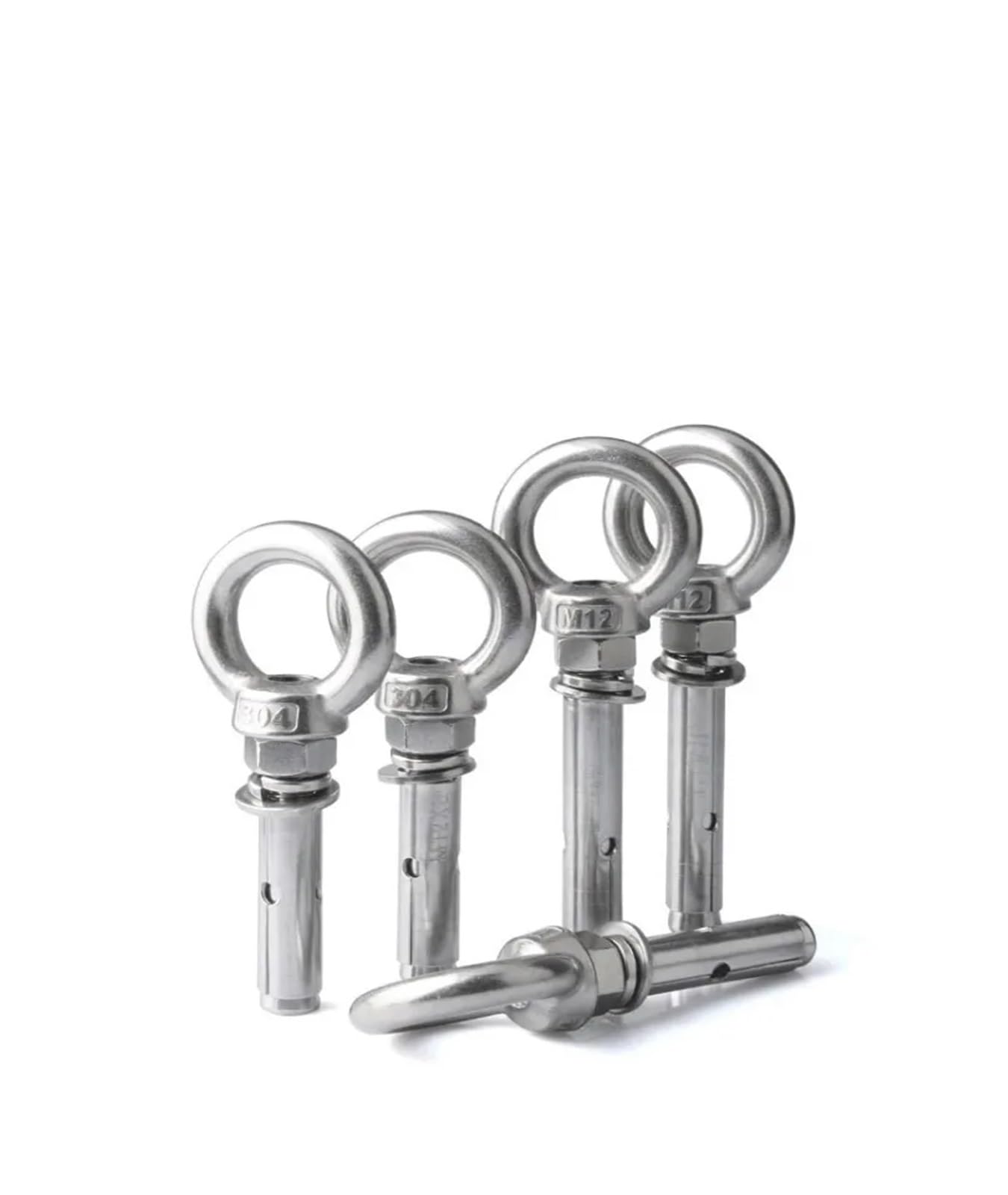 M6 M16 Manicotto di ancoraggio Espansione for calcestruzzo Bullone a occhiello Installazione in acciaio inossidabile 304 Gancio for manufatto Viti ad anello universale(M10x100mm 2pcs)