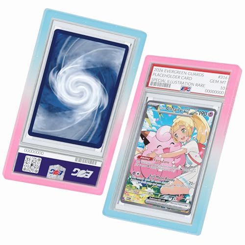 EVERGREEN GUARDS PSA Slab Guard Cotton Candy Gradient | High Quality, Eco-Friendly | Vibrant, Glittered | Soft Flexible TPU | PSA Slab Bumper for Graded Cards