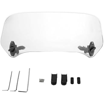 EBTOOLS Windshield Deflector Kit Motorcycle Windshield Modified Motorcycle Universal Windshield Wind Deflector