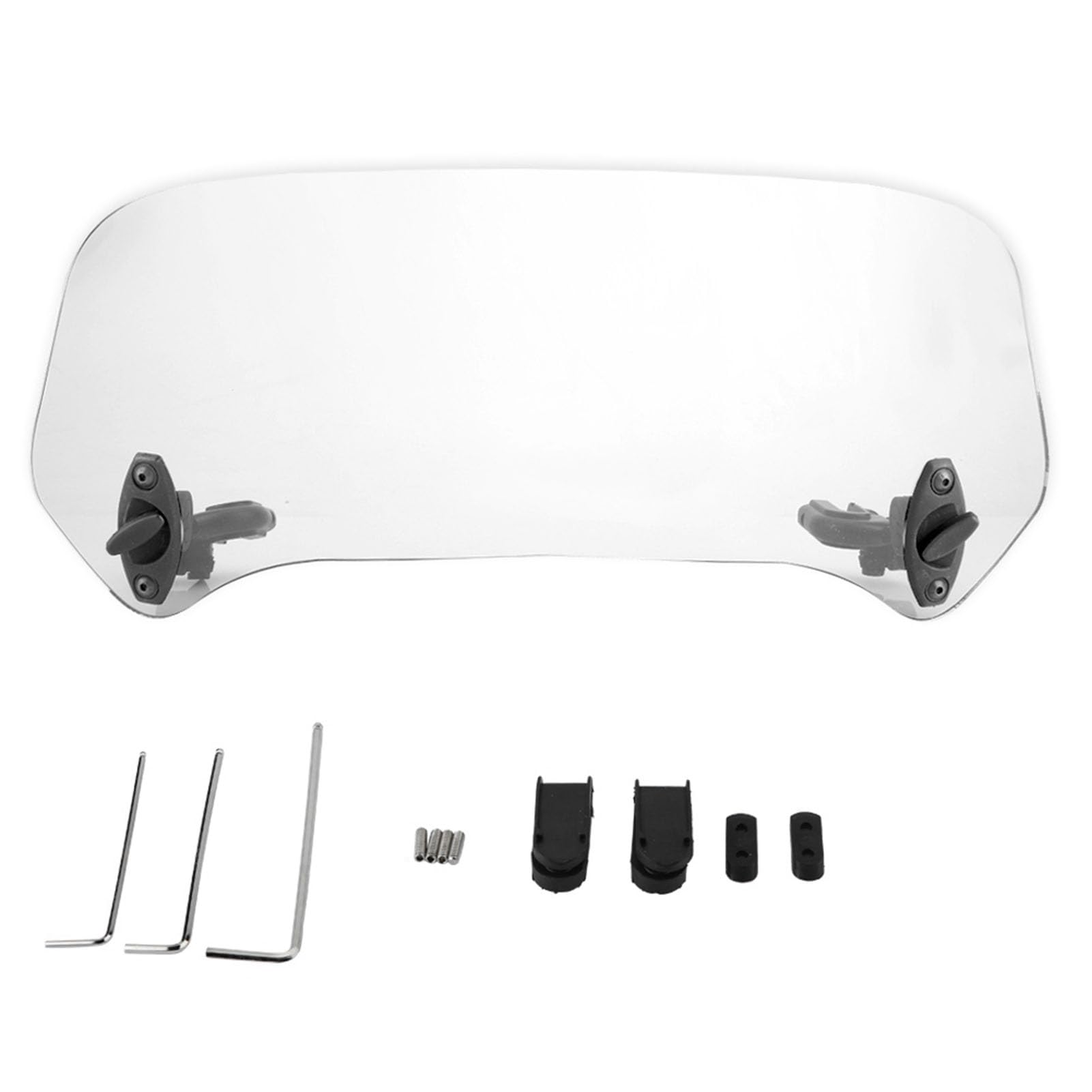 Pare-Brise et déflecteurs de Moto, déflecteurs pour Moto becquet déflecteur d'air Spoiler de Pare-Brise Universelle Modifiée Clip Réglable sur Déflecteur Vent Ajustables Extension (Transparent)
