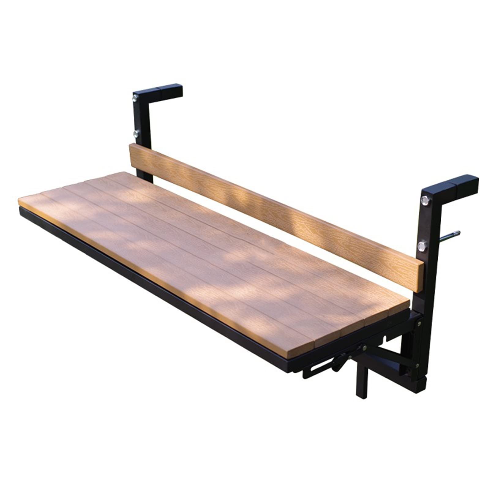 JIwqDY Folding Balcony Hanging Table Balcony Folding Table Adjustable Patio  Table for Patio and Garden, Save Space (Color : Wood Colour, Size : 80 x 25  cm) : Amazon.de: Garden