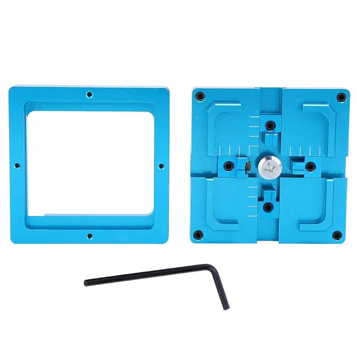 BGA Reballing Kit 10PCS 90x90mm Blue Templates, Holder Fixture Jig