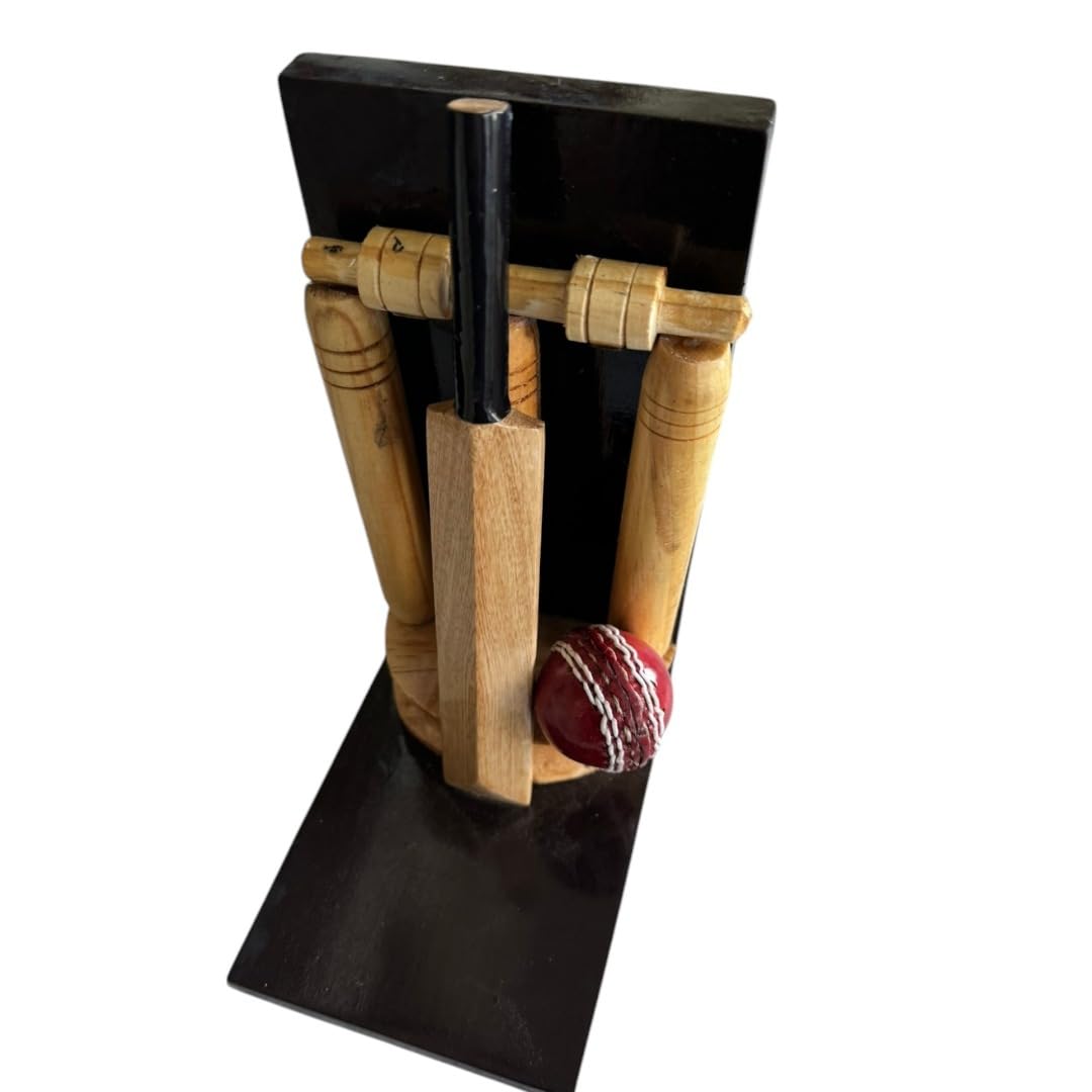 The Gift Experience Wooden Cricket Bookend