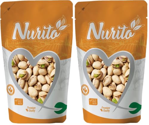 Image of Nurito Roasted and Salted Pistachios 250 Grams - Tasty Crunchy Healthy Nut Snack | Pista Dry Fruit | Rich in Protein, Fiber & Antioxidants | Great for Kids During Study Time and Office Breaks | Vegan Friendly Pista | Low Calorie - Lightly salted Pistachios