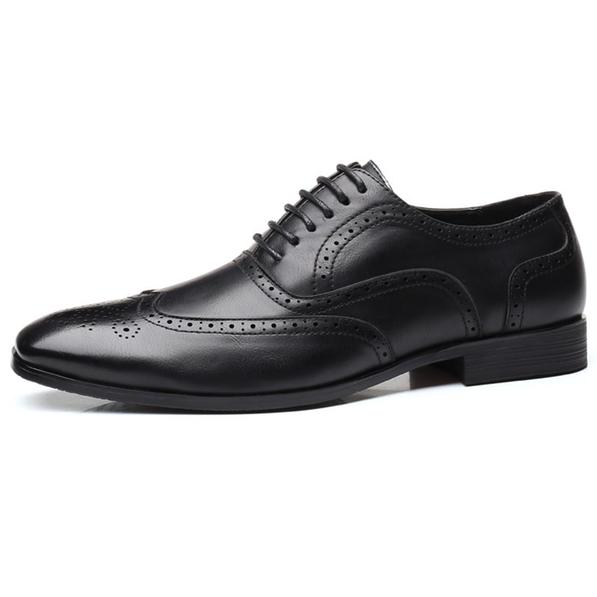 Scarpe Stringate Business Uomo Eleganti Brogue Oxford Classiche | Scarpe da formali PU antiscivolo, suola morbida per lavoro e uso ufficio