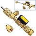 Valve Core Remover/Installer with Dual Size SAE 1/4 & 5/16 Port for HVAC R22 R410A Valve Core Removal Installer Tool (No Gas Loss)