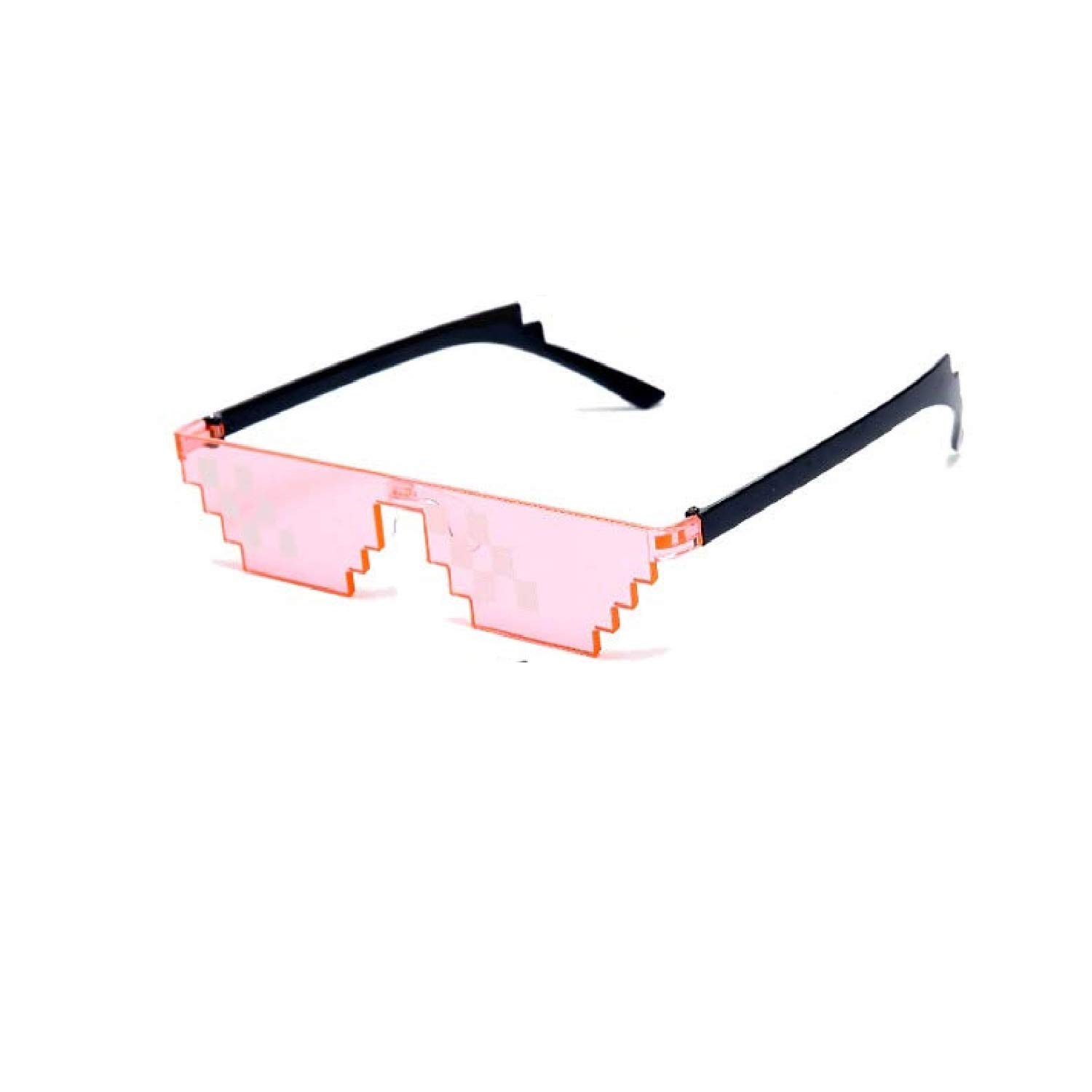 Yuan L Yan No.1 Best-Bag Funny Thug Life Sunglasses Colorful Mosaic Glasses Unisex Pixel Photo Props Eyewear Toy (Pink)…