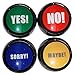 Joffreg Set of 4,The NO, YES, Sorry and Maybe Sound Buttons