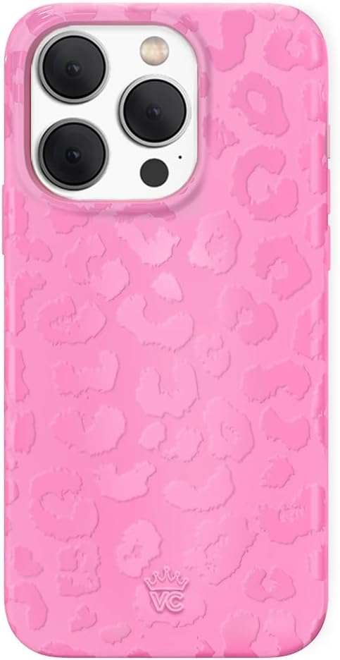 VELVET CAVIAR Case for iPhone 15 Pro | Compatible with MagSafe | 10ft Drop Tested | Protective Designer Cases| Hot Pink Leopard