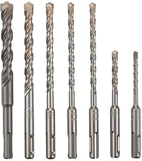 Bosch 7 Piece Carbide-Tipped SDS-plus Rotary Hammer Drill Bit Set with Storage Case