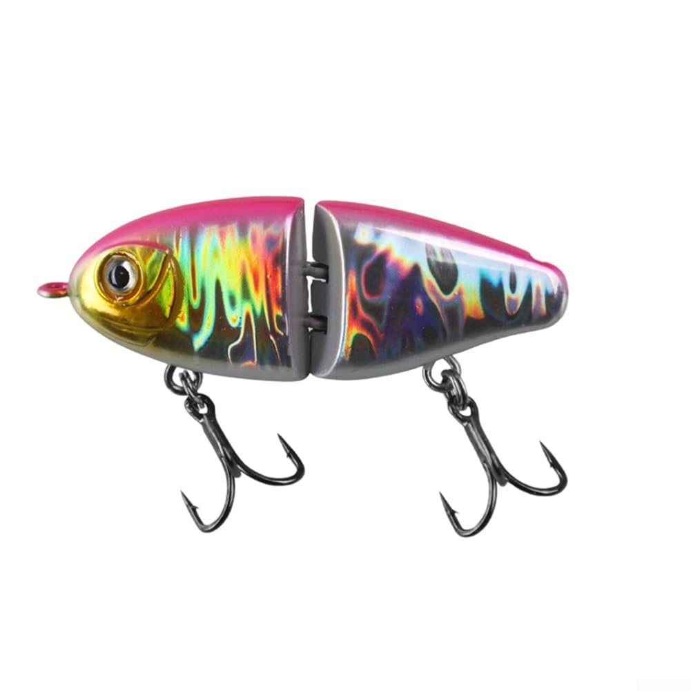 Fishing Lure, 6cm 6.5g 1pc Slow Sinking Swimbait, Two Joints Multi Section Design, Flexible S-Shaped Mimetic Tremor, Strong Stability Long Casting, Realistic 3D Coating for Bass Trout Fishing(6)