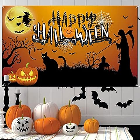Erlsig Halloween Backdrop Banner - 3174 Cover