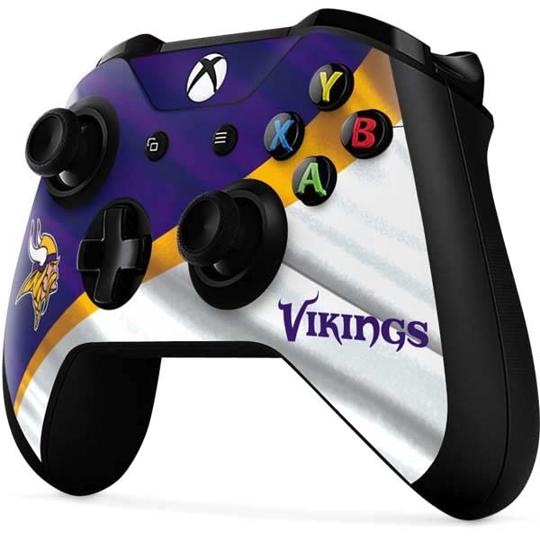 Skinit Decal Gaming Skin Compatible with Xbox One X Controller - Officially Licensed NFL Minnesota Vikings Design
