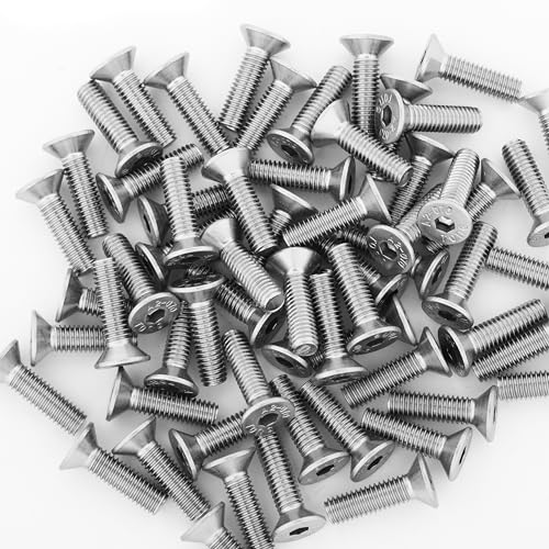 Topnorm24 - Senkschrauben M5x30 mm - 50 Stück mit Innensechskant Edelstahl DIN 7991 V2A A2 VA Schrauben metrisches Vollgewinde für Muttern und Unterlegscheiben (M5x30 (50 Stück))