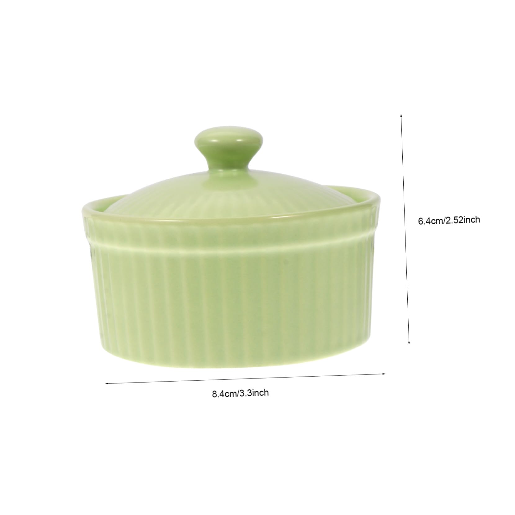 Uonlytech Feuerfeste Keramik Soufflé Backform mit Deckel Ofenfest Sicher und Leicht zu Reinigen für Desserts und Pudding