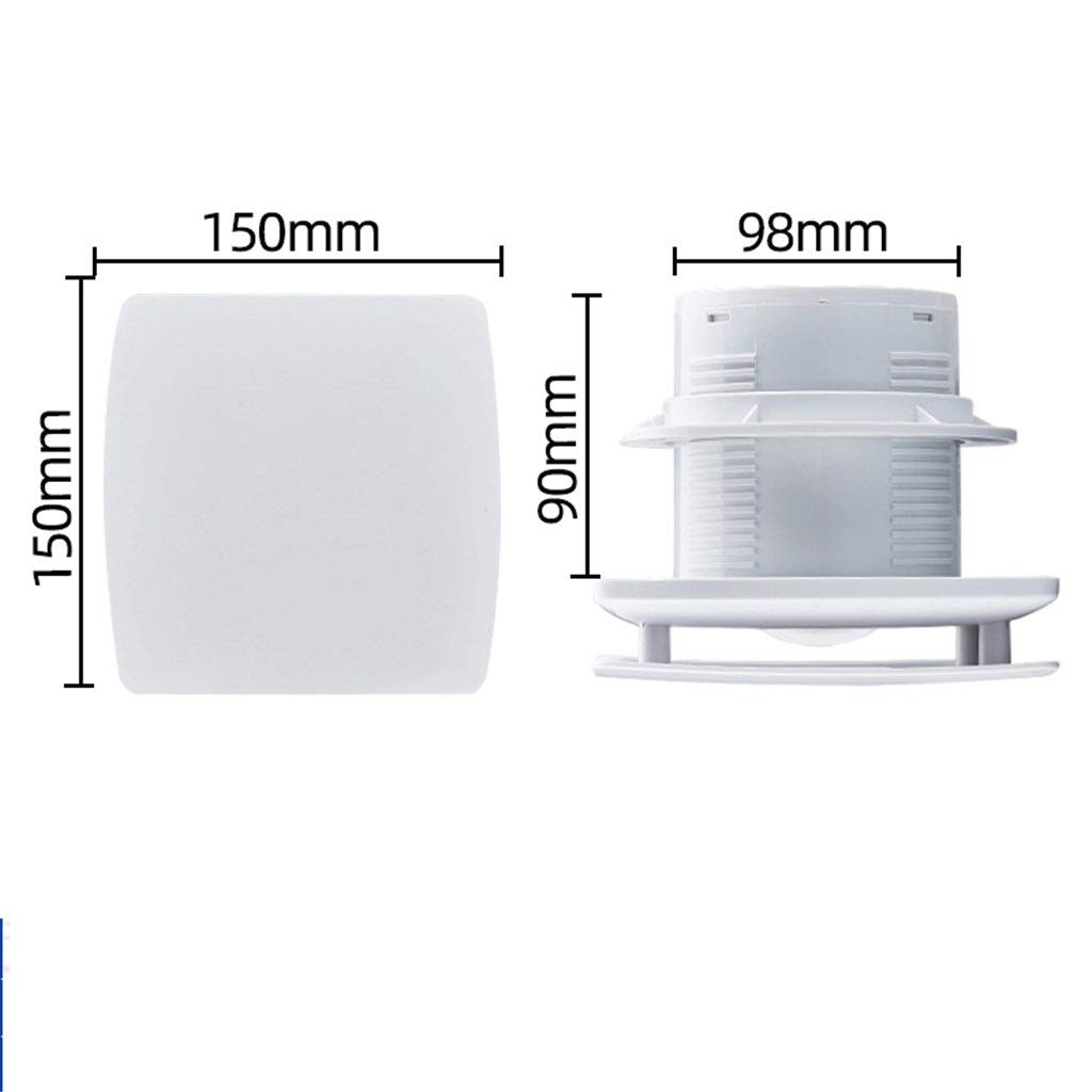 Extractor de baño, Extractor de Cocina con válvula de retención, Techo silencioso Fuerte, Resistente al Agua (tamaño: 6 Pulgadas) (4 Pulgadas)
