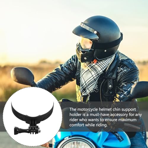 Soporte de barbilla POPETPOP para casco de moto y cámaras deportivas 5