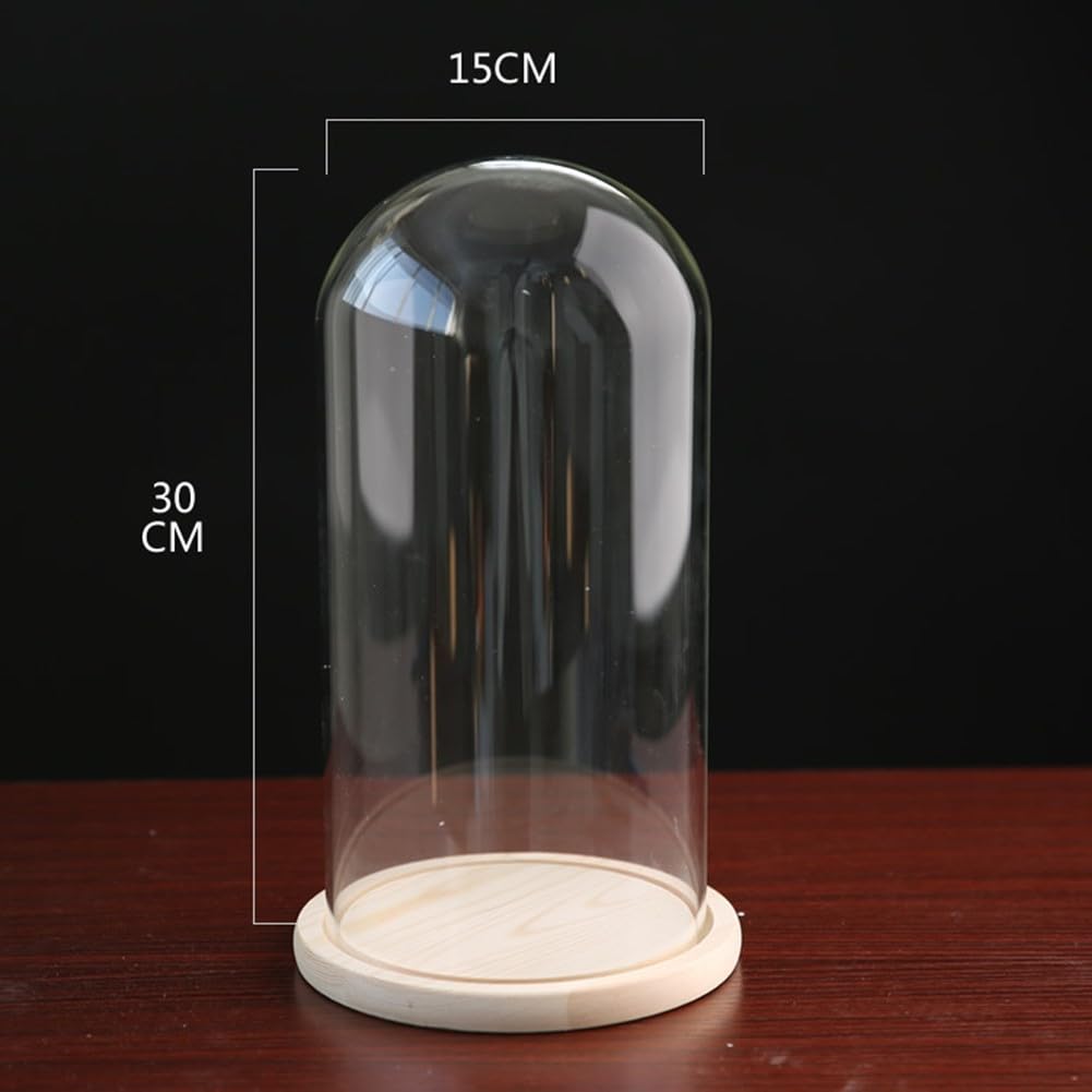 ガラスドーム 大小 木製トレイ付き 華やかなガラスドーム 木製トレー付き ケーキドーム オードブル