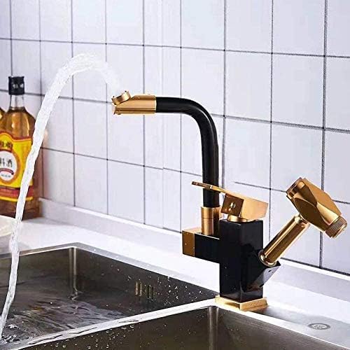 Mitigeur chaud froid à douchette extractible en aluminium pour un nettoyage de cuisine précis