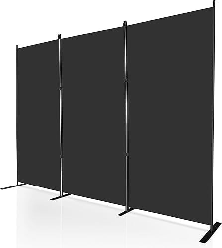 Miniatura 7 de MAYOLIAH Pantalla de privacidad plegable de 6 paneles de 9 pies de ancho, divisor de habitación de 6 pies de alto, divisores de pared de oficina
