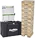 Giant Tumbling Timber Toy - Jumbo Wooden Blocks Floor Game for Kids and Adults – 56 Pieces, Premium Pine Wood, Carry Bag, Life Size – by Giantville