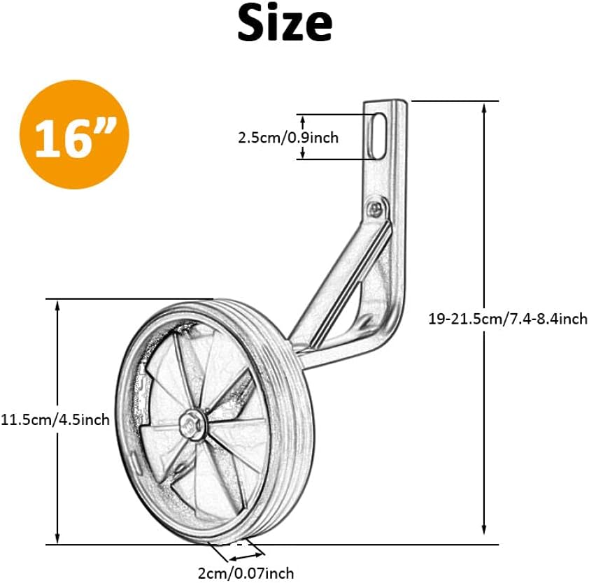HLH Bycicles Accessories Training Wheels for 16 inch Bike Boys Bike Training Wheels for Kids Bike,Red Baby Bike Training Wheels,Including Mounted Kit : Sports & Outdoors