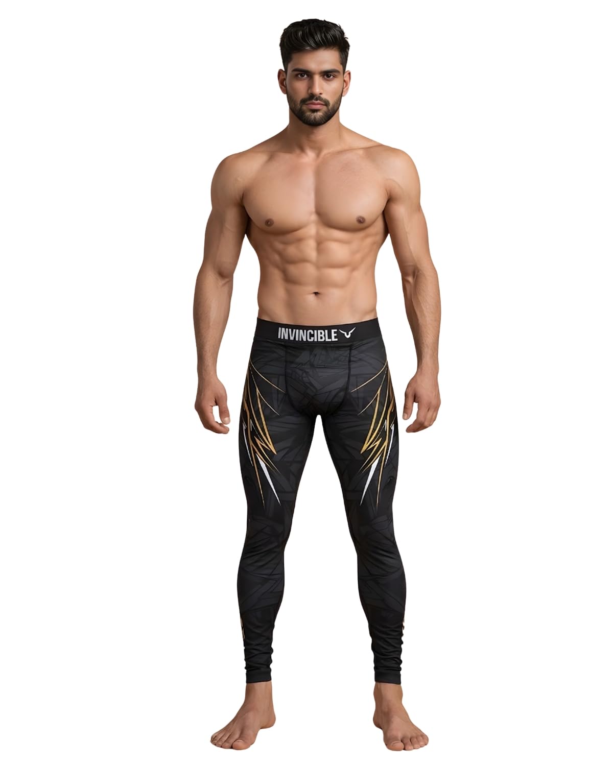 invincible Men's Dragon Tight Compression Leggings for MMA BJJ Boxing Training Wear-picture-37