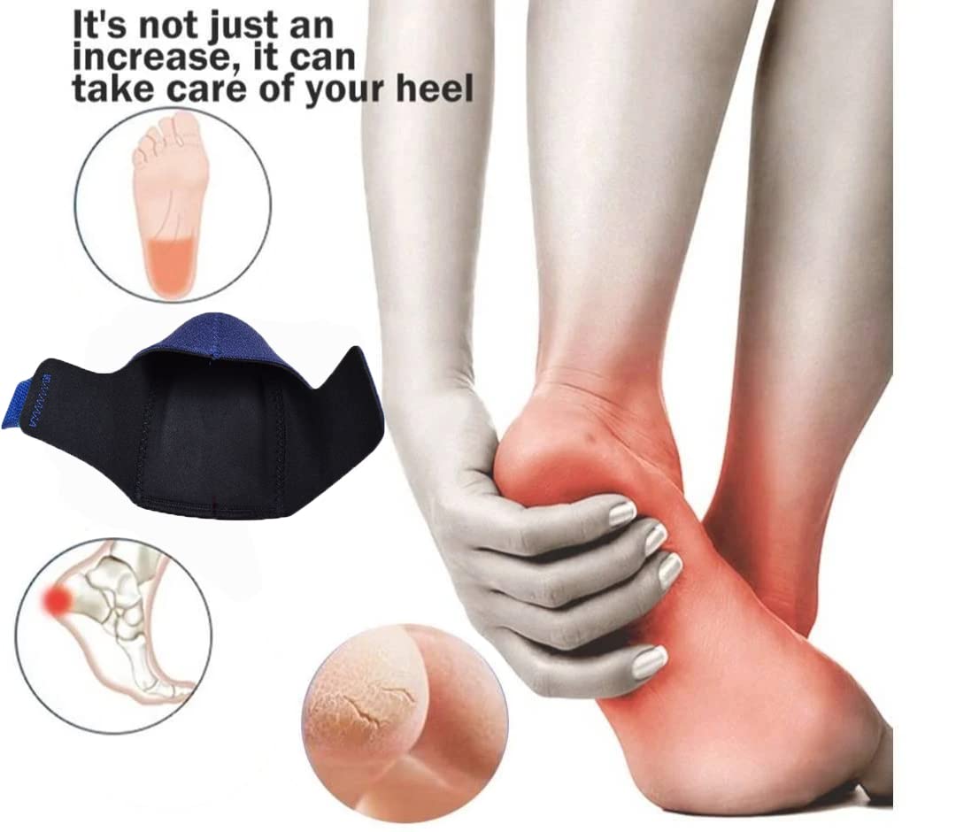 Fersenpolster, Gel-Fersenkissen für Fersenschmerzen, Plantarfasziitis, Fersenschutz, Fersenpolster, ideal für schmerzende Füße, Sehnenscheidenentzündung, Knochensporn, rissige Fersen, für Damen und
