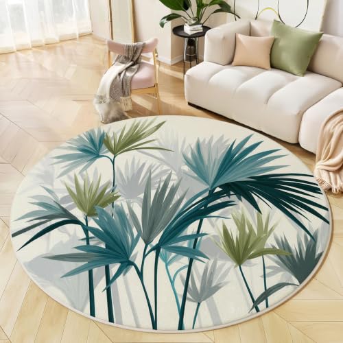 Tapis antidérapant lavable en machine imprimé tropical 100cm