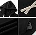 JMIERR Mens Fashion Hoodies Sweatshirts Drawstring Long Sleeve Front Collar Hooded Pullovers with Pockets Winter Loose Fit Casua Fall Shirt Tops Big and Tall Men Sweaters, US52(3XL), Black