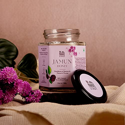 Miel pura de Jamun 300g en botella de vidrio miniatura 3