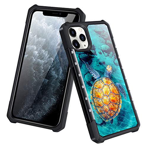 SOKAD iPhone 11 Pro Max Case Sea Turtle, Heavy Duty Shockproof Protective Scratch Resistant Full-Body Hard PC Back Cover Phone Case for iPhone 11 Pro Max 6.5 inch 2019