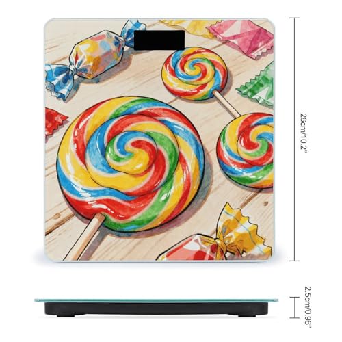 Báscula digital de baño Swirl Candy tradicional con pantalla LCD miniatura 2