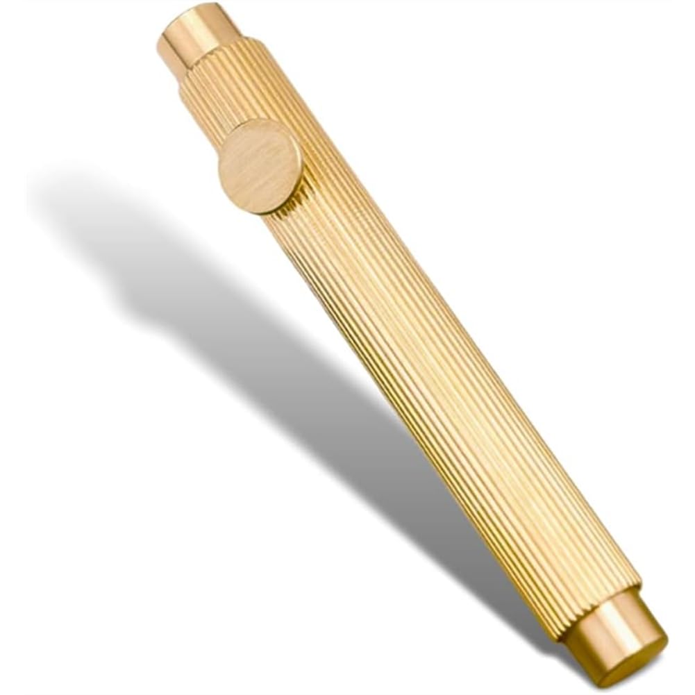 Pinafresa Fancy Mini -Brass Pocket Pen, Small Short& Compact Vintage Ballpoint Pen for Travel, Gift Pen Includes 4 Refills B