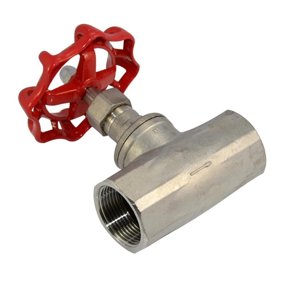 Valvola a Globo in Acciaio Inossidabile for Filettatura Interna 1/2 "3/4" 1 "1-1/4" Valvola a Spillo for Acqua ad Alta Temperatura SS304(1-1/4")