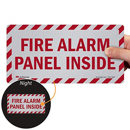 SmartSign 'Fire Alarm Panel Inside' Label | 5' x 10' 3M Engineer Grade Reflective