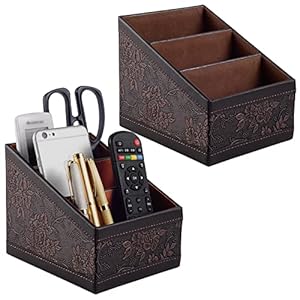 XNONE 2 Stück Leder Fernbedienungshalter Utensilienschale