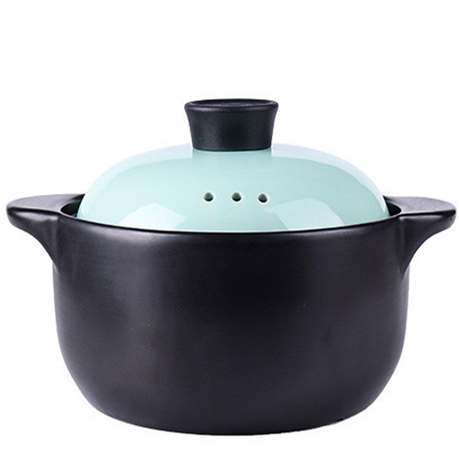 Naczynie żaroodporne z pokrywką, Ceramiczne naczynie żaroodporne Okrągłe, Zapiekanki do pieczenia w piekarniku, Ceramiczny garnek do gulaszu z uchwytami, Odporny na wysokie temperatury (C 4L)