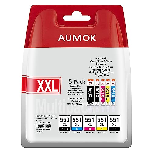 Cartucce Canon Originali Cartucce Originali Canon PGI-550XL E CLI-551XL A Colori - Compatibili Con Stampanti Pixma, MG, MX, IX E Altri Modelli Cartucce Inchiostro Canon Pgi-550xl Cli-551xl - Foto 7