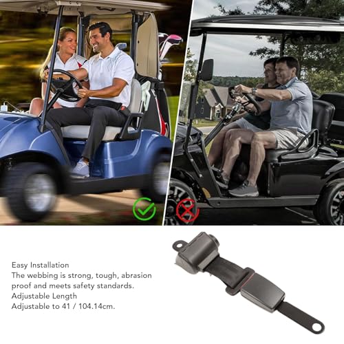 Ejoyous Sicherheitsgurt Traktor, 2 Punkt Auto Beckengurt Verstellbarer bis 104.14cm Gabelstapler Anschnallgurt, für Clubauto Go-Kart LKW UTV Buggys, Gabelstapler